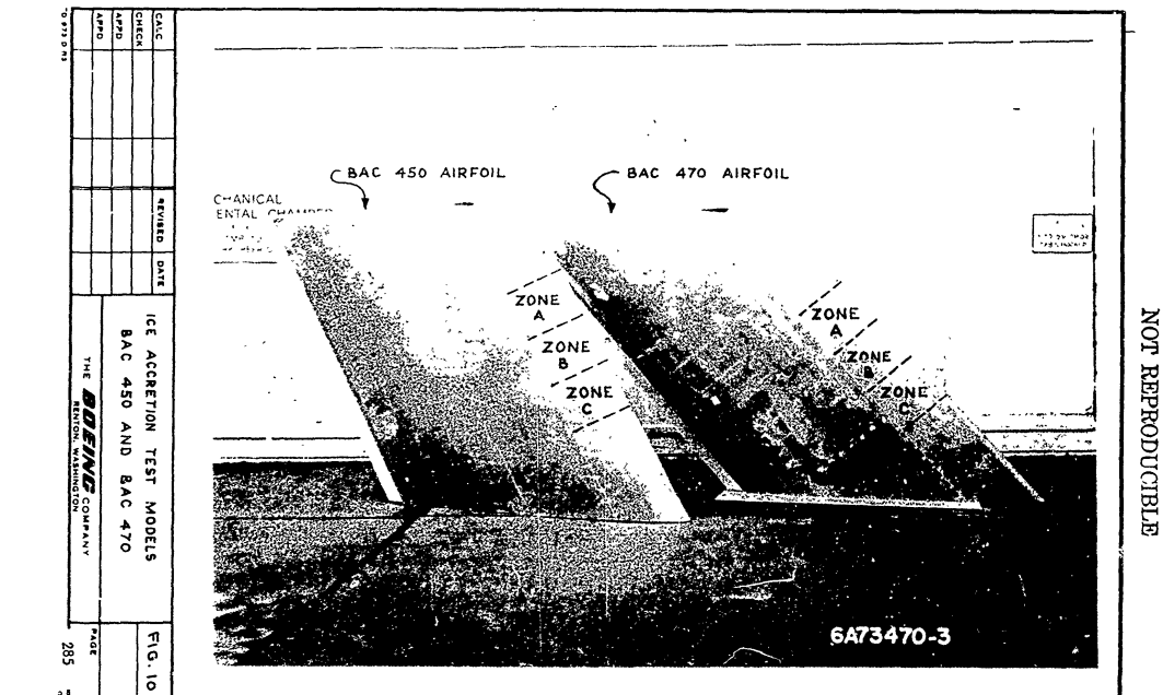 Figure 10. Ice accretions test models BAC 450 and BAC 470.